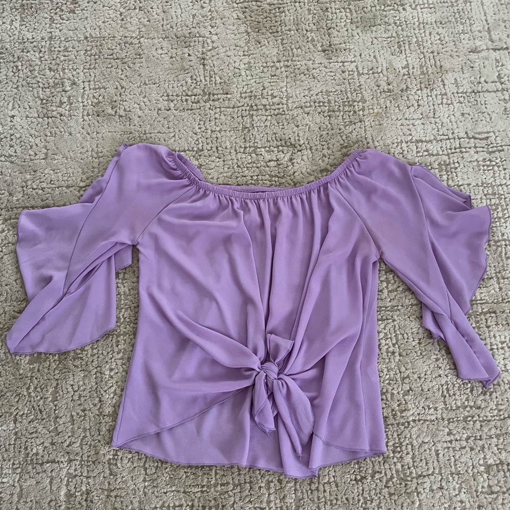 Lavender Off-Shoulder Women's Top